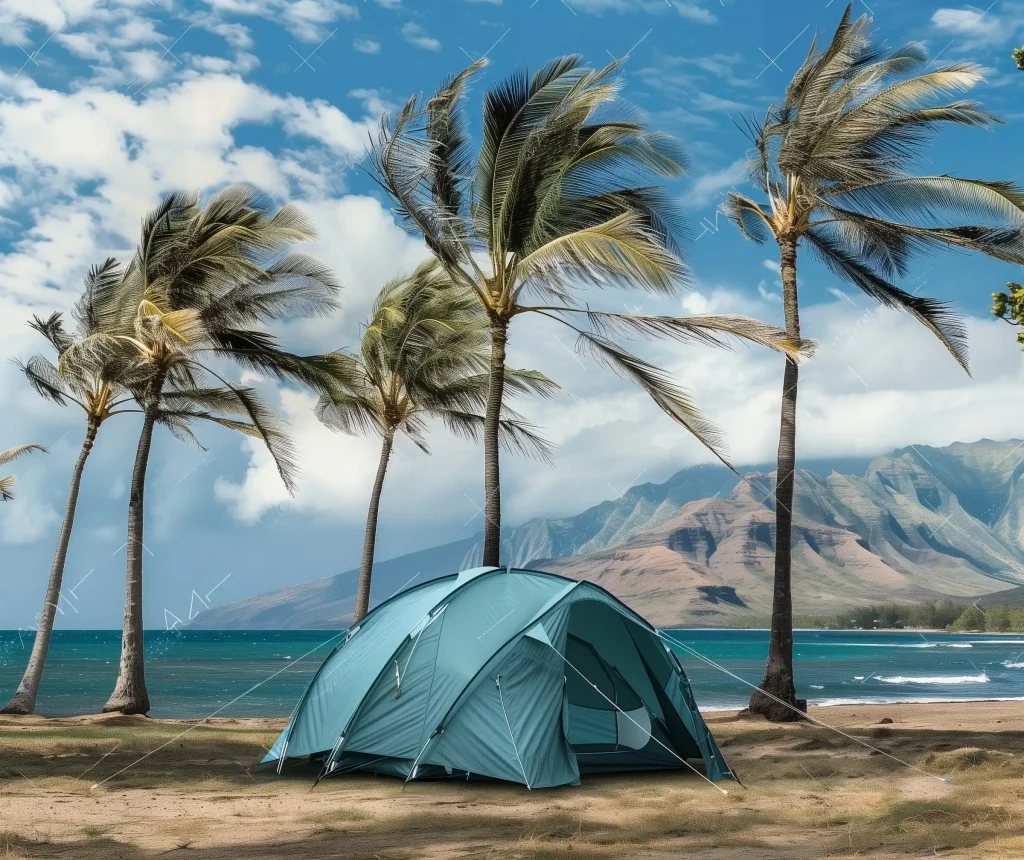 Realistic Beach Campsite