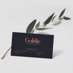 Realistic Business Card Front Side Mockup