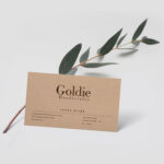 Realistic Business Card Front Side Mockup