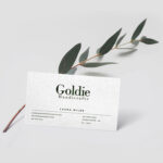 Realistic Business Card Front Side Mockup