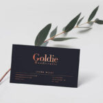 Realistic Business Card Front Side Mockup