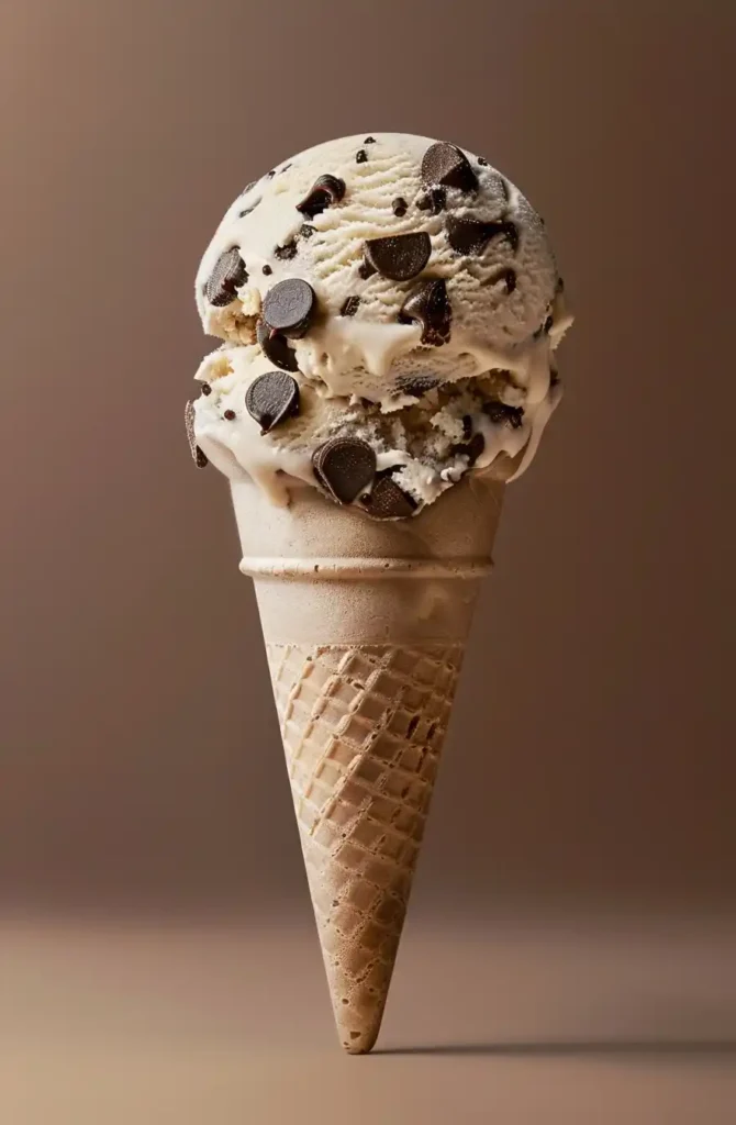 Realistic Chocolate Chip Cone