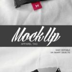 Realistic Cloth Tag Mockup with 2 Shots for Tag Design