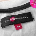 Realistic Cloth Tag Mockup with 2 Shots for Tag Design