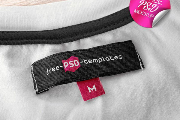 Realistic Cloth Tag Mockup with 2 Shots for Tag Design