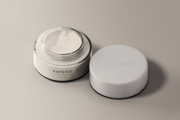 Realistic Cream Jar with the Lid off Mockup