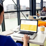Realistic MacBook Pro Photo Indoor Mockup