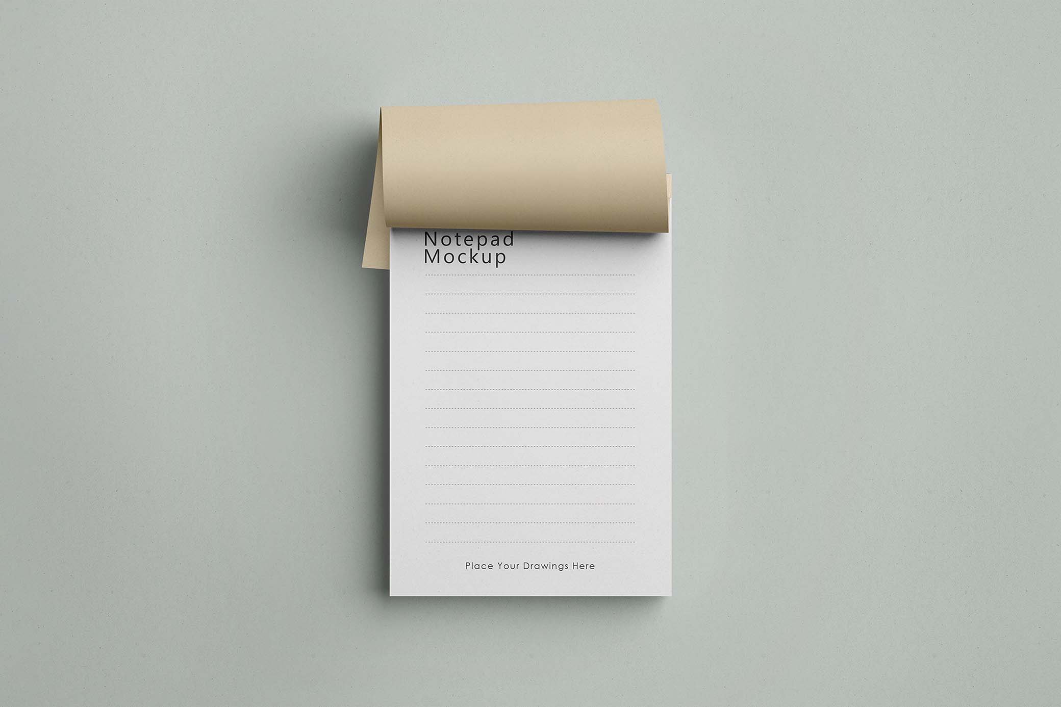 Realistic Notepad Mockup in Facing Vision FREE PSD