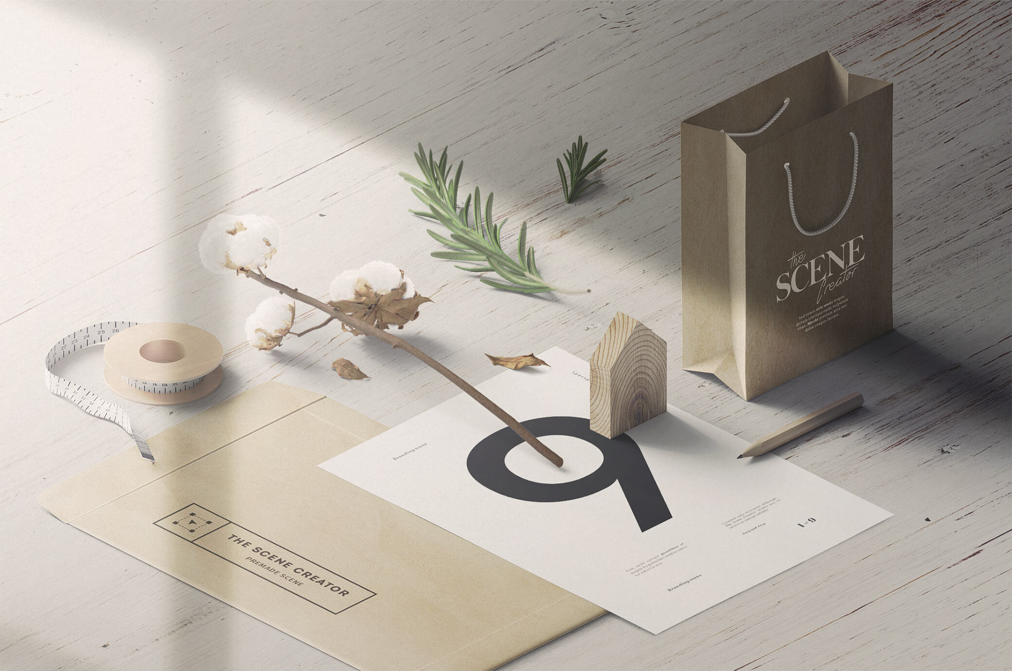 Realistic Perspective Scene Mockup FREE PSD
