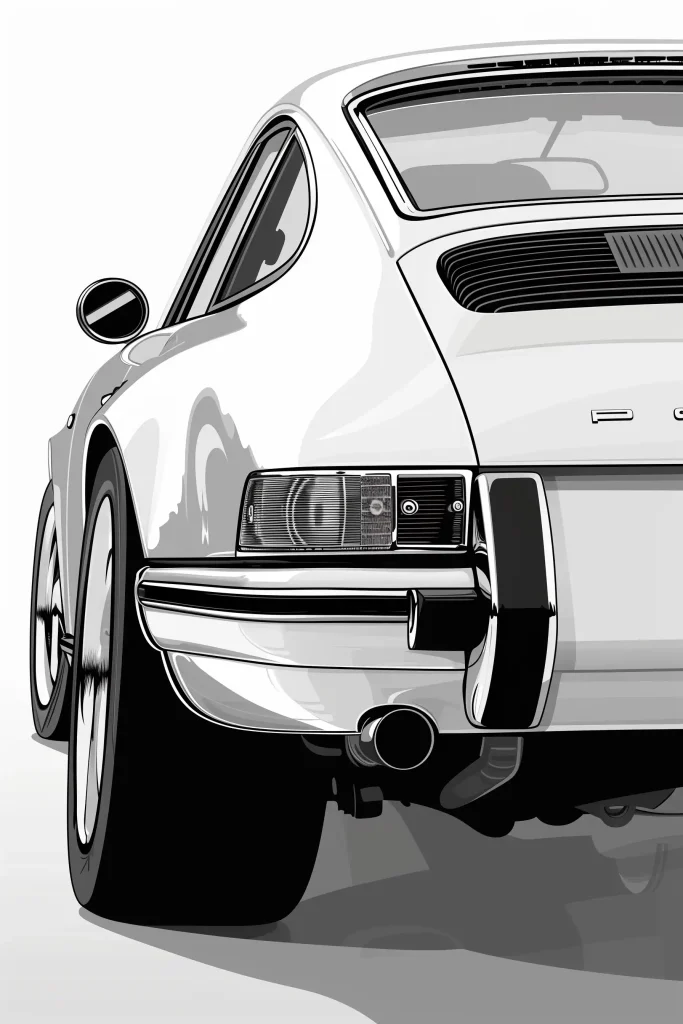 Realistic Porsche Sketch