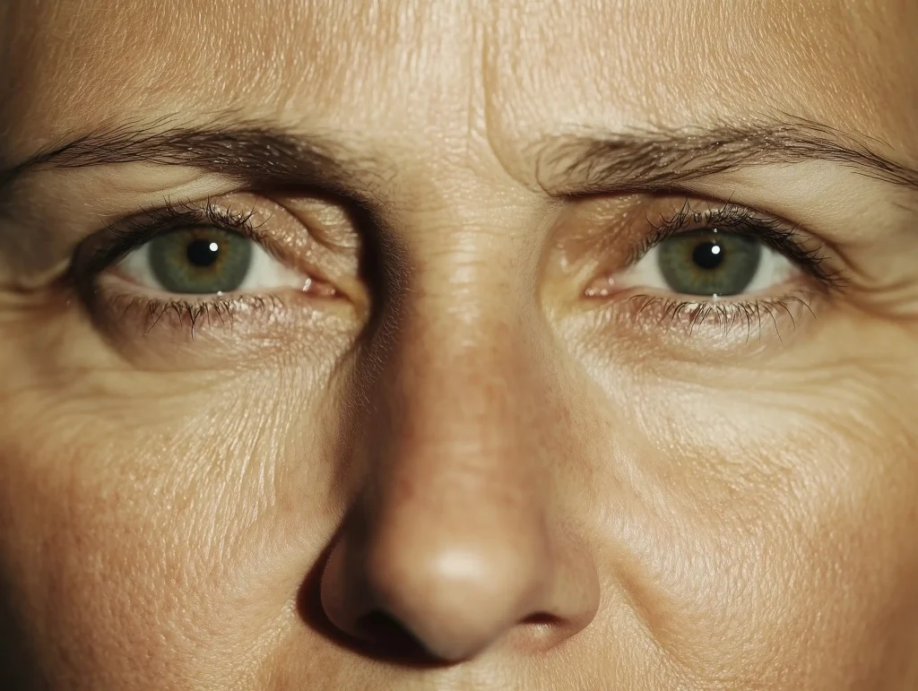 Realistic Portrait of Tired Woman