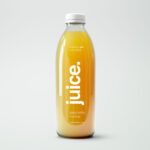 Realistic Small Glass Bottle Juice Mockup