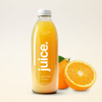 Realistic Small Glass Bottle Juice Mockup