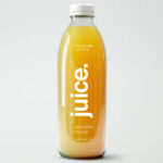 Realistic Small Glass Bottle Juice Mockup