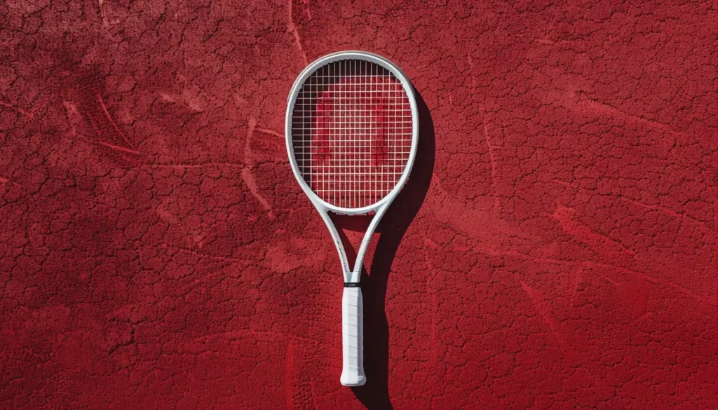 Realistic Tennis Racket on Court