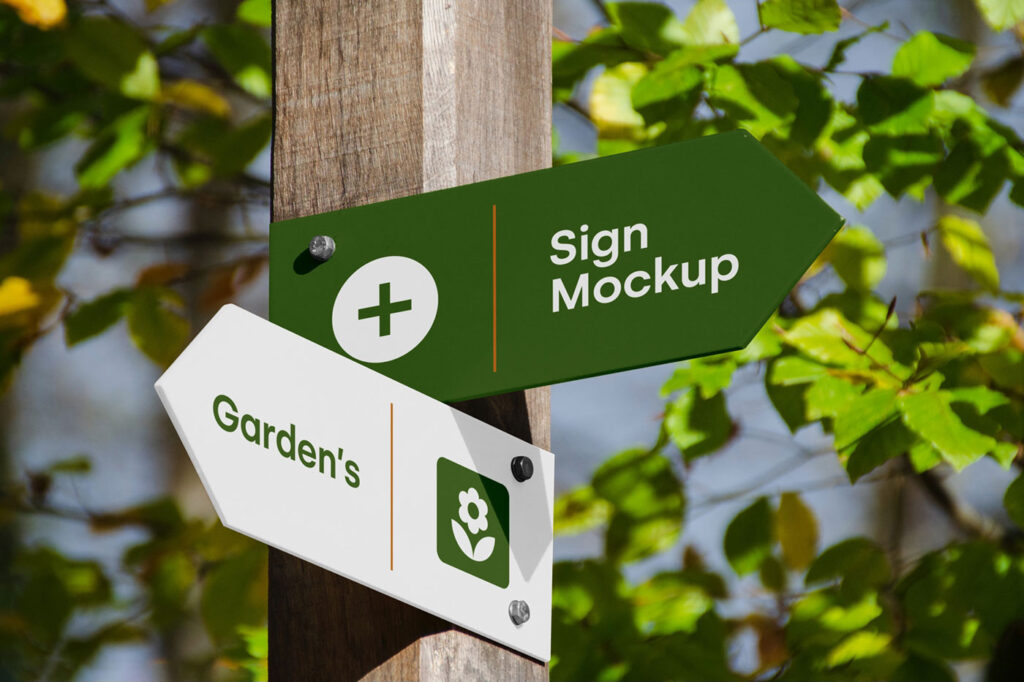 Realistic Wayfinding and Signage Mockup