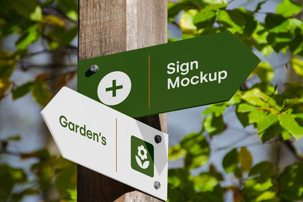 Realistic Wayfinding and Signage Mockup