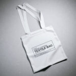 Realistic White Cotton Textile Shopping Bag Mockup