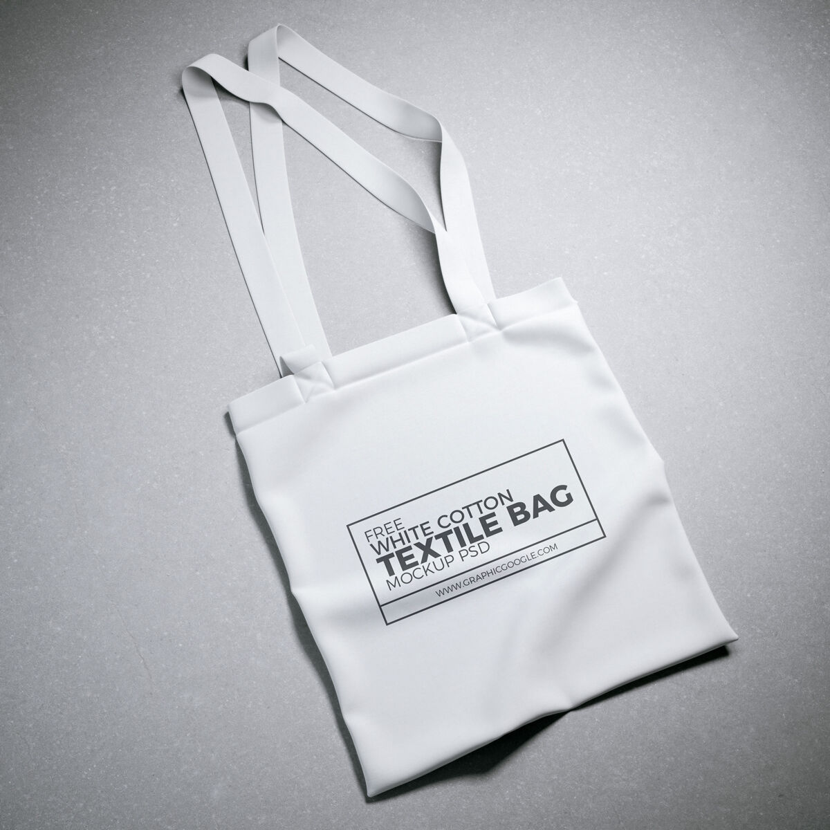 Realistic White Cotton Textile Shopping Bag Mockup FREE PSD