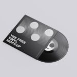 Record Vinyl Mockup of 5 Different Views