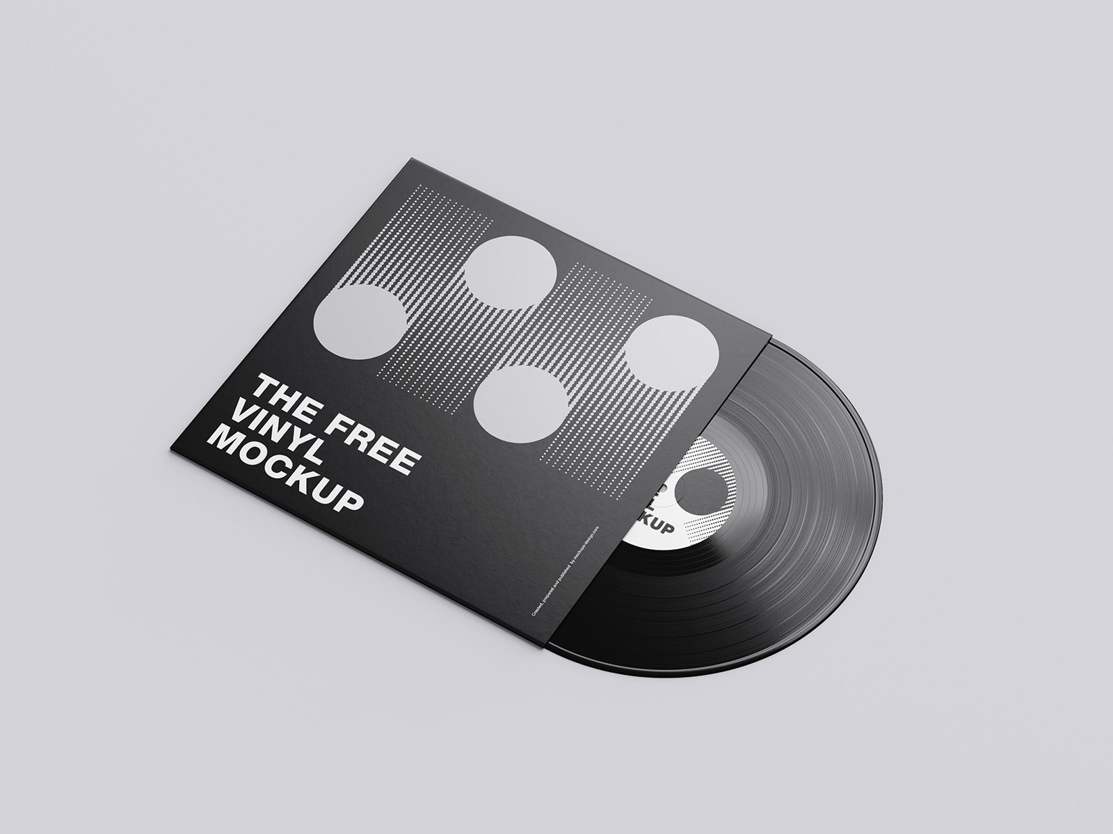 Record Vinyl Mockup of 5 Different Views FREE PSD