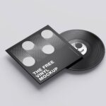 Record Vinyl Mockup of 5 Different Views