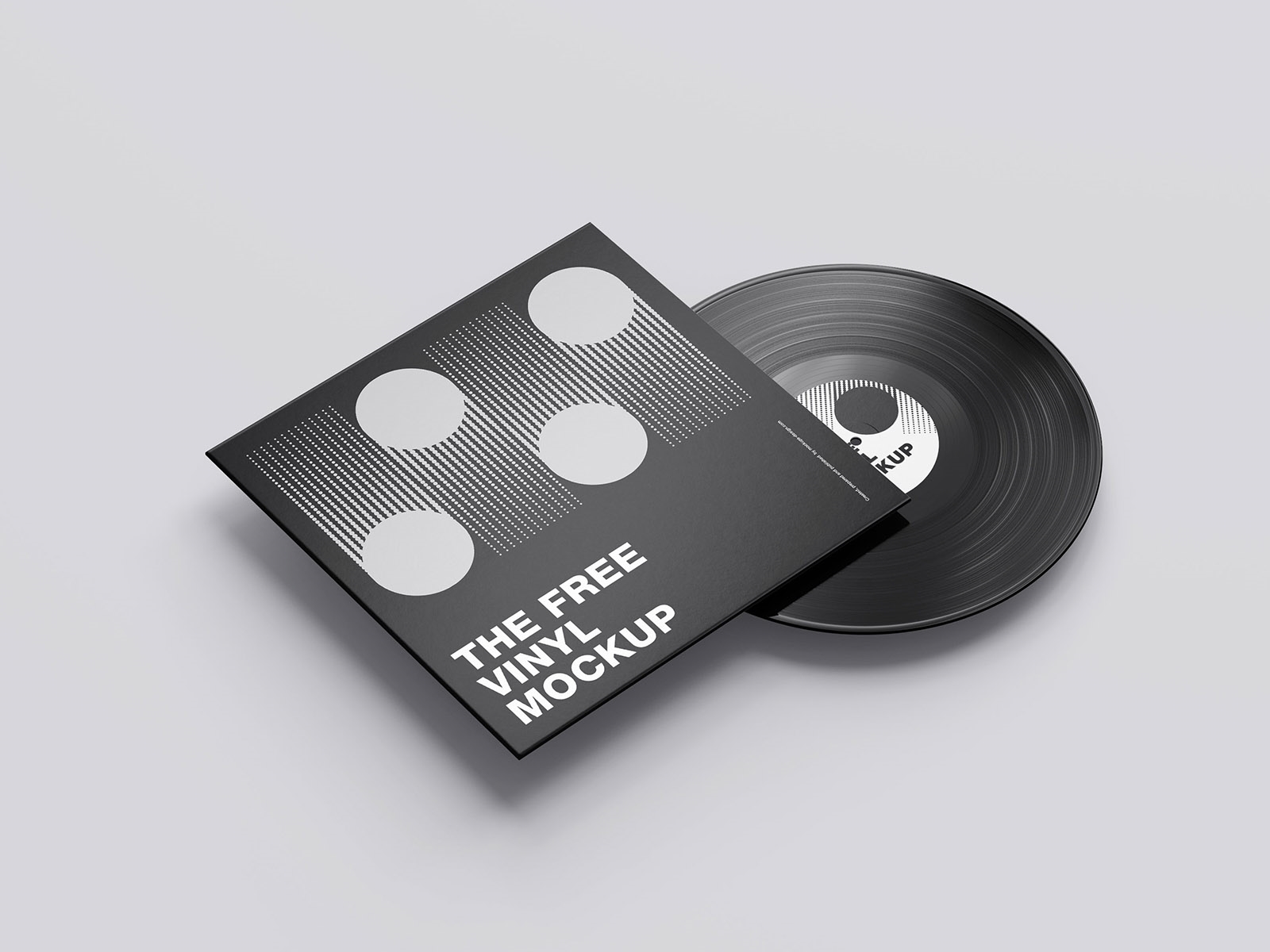 Record Vinyl Mockup of 5 Different Views FREE PSD
