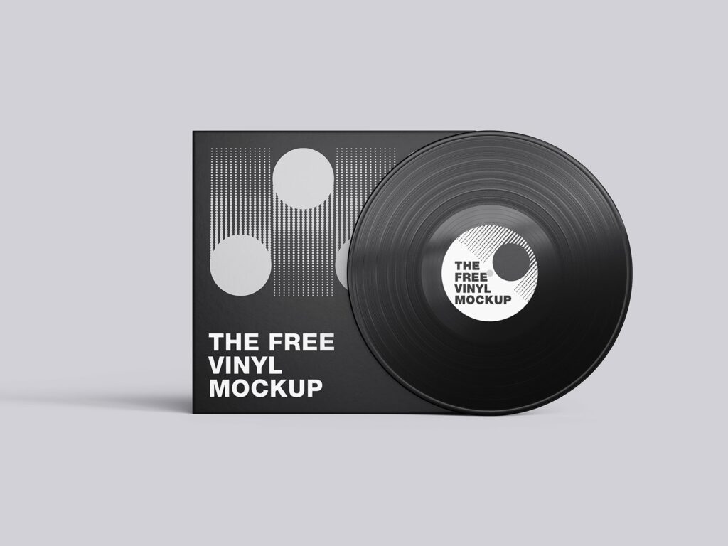 Record Vinyl Mockup of 5 Different Views