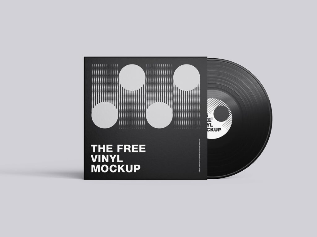 Record Vinyl Mockup of 5 Different Views