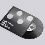 Record Vinyl Mockup of 5 Different Views
