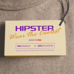 Rectangle Clothing Hang Tag on a T-shirt Mockup