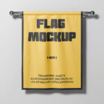 Rectangle Pennant Flag Mockup
