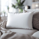 Rectangle Pillow Mockup on Couch