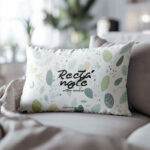 Rectangle Pillow Mockup on Couch