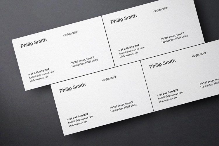Rectangular Business Card Mockup FREE PSD