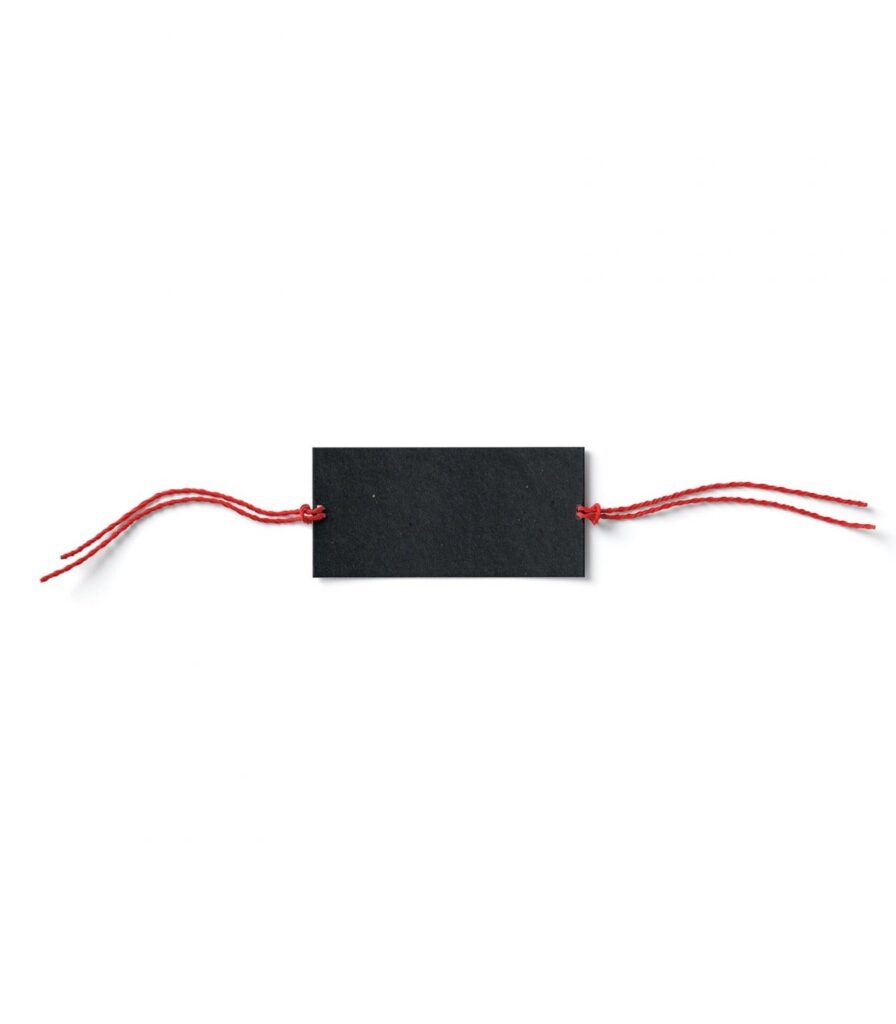 Rectangular Tag with Rope Mockup from a Top View