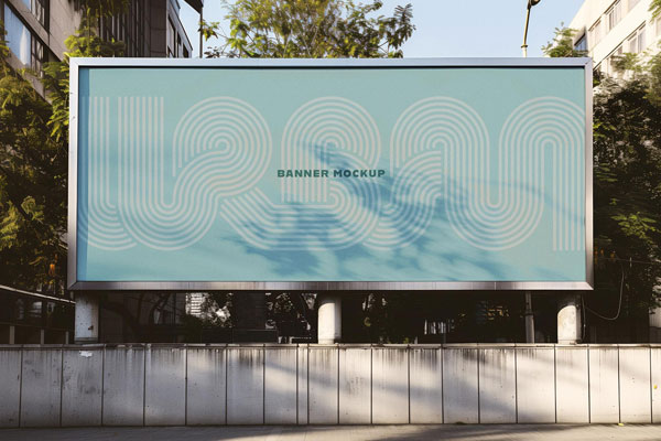 Rectangular Urban Banner Mockup