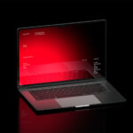 Red MacBook Air Mockup
