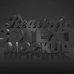 Reflective Blocky Dark 3D Text Effect