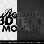 Reflective Blocky Dark 3D Text Effect