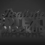 Reflective Blocky Dark 3D Text Effect