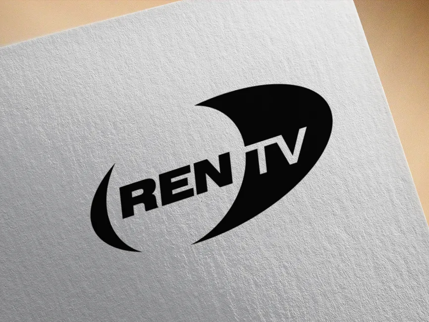 REN TV Black Elips Logo
