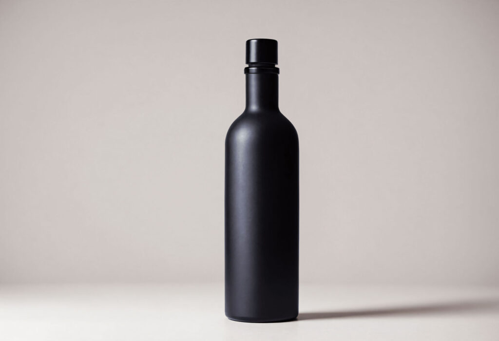 Matte Black Bottle Mockup