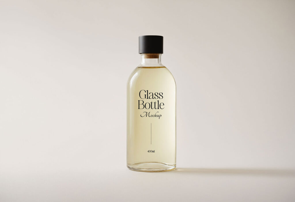 Minimal Glass Bottle Mockup