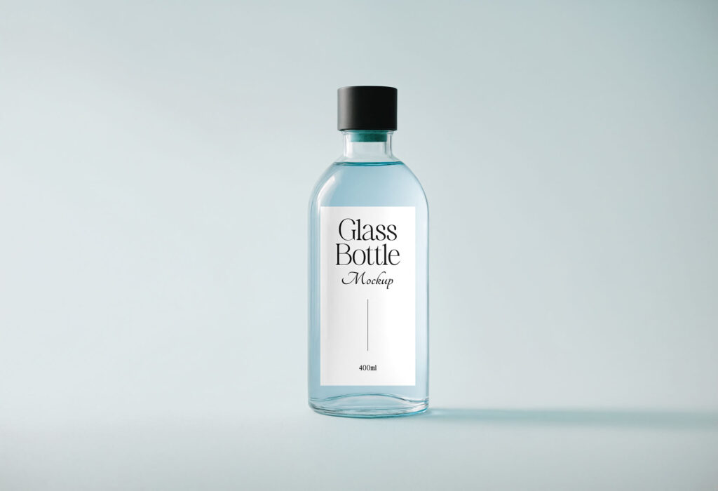 Minimal Glass Bottle Mockup
