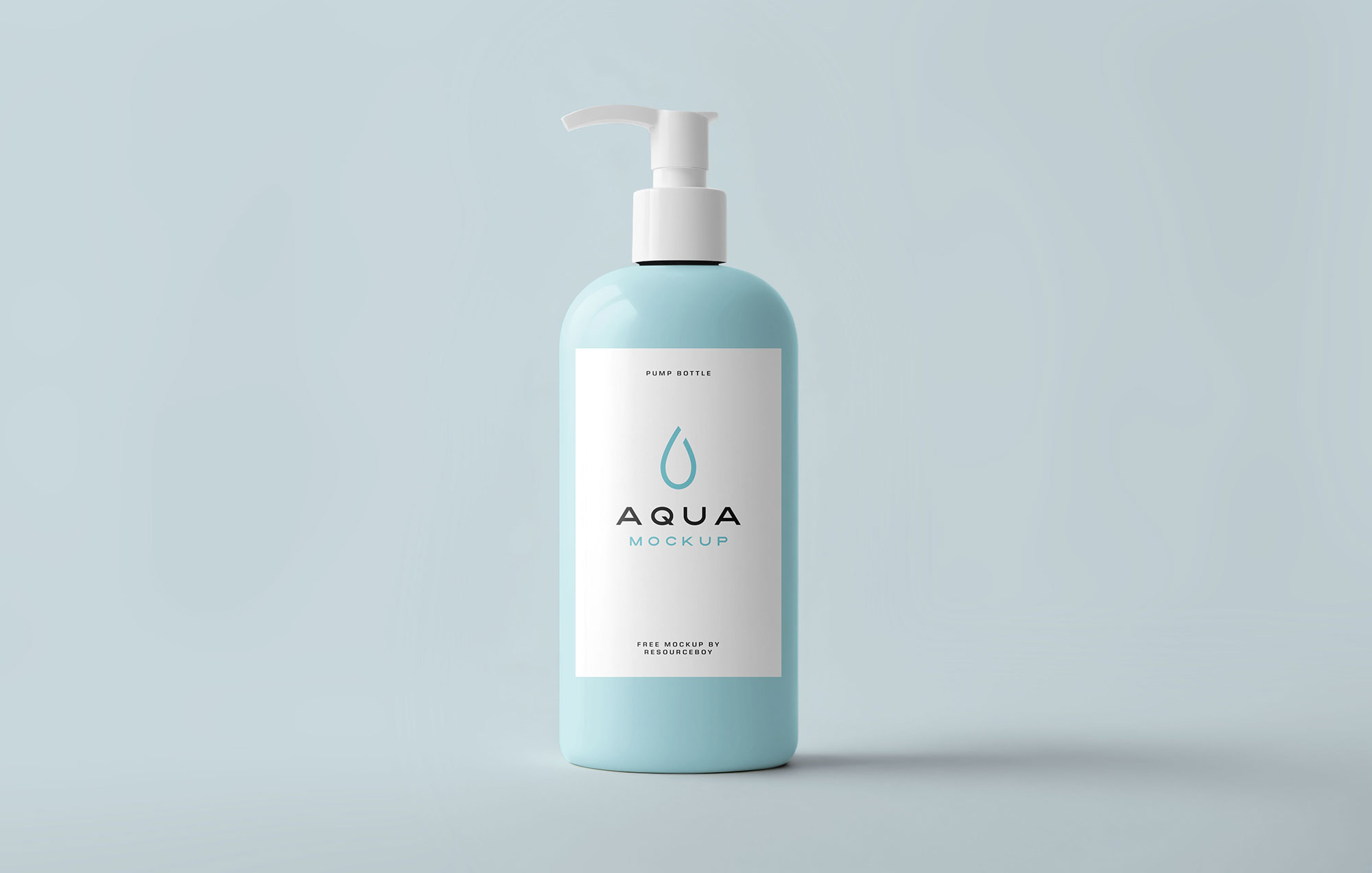 Free Minimal Pump Bottle Mockup PSD Template