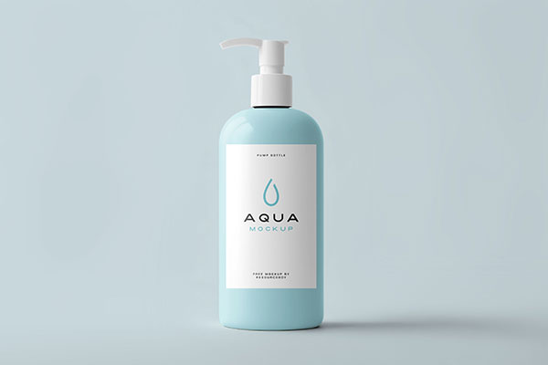 Minimal Pump Bottle Mockup