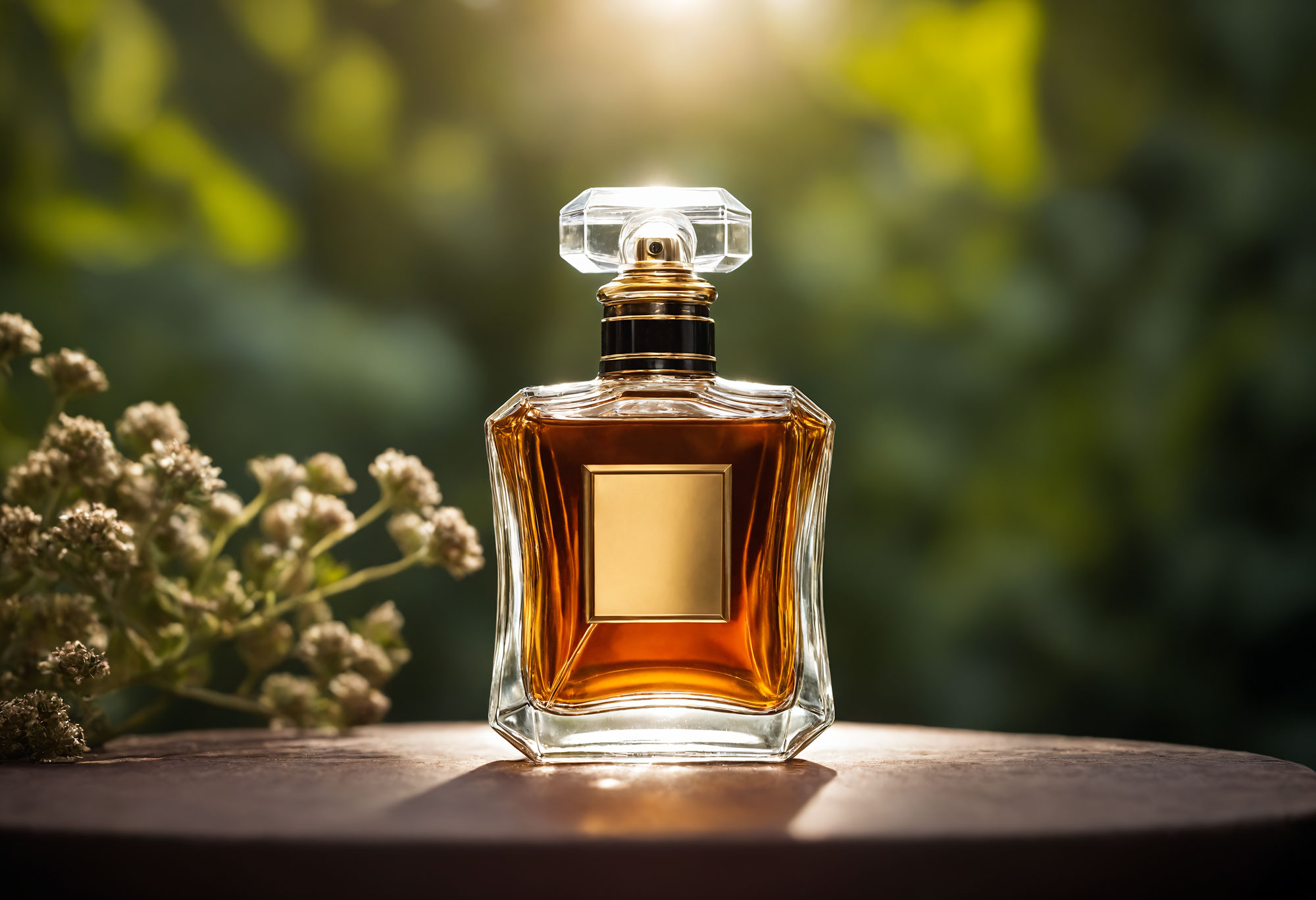 Free Outdoor Perfume Bottle Mockup PSD Template