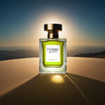 Perfume Bottle Mockup with Mountain View