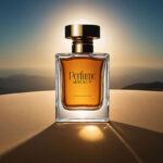 Perfume Bottle Mockup with Mountain View